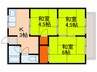 西村ﾊｲﾂ 3Kの間取り