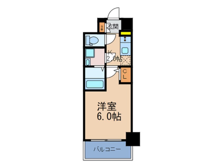 間取図 ｴｽﾘｰﾄﾞ新福島(201)