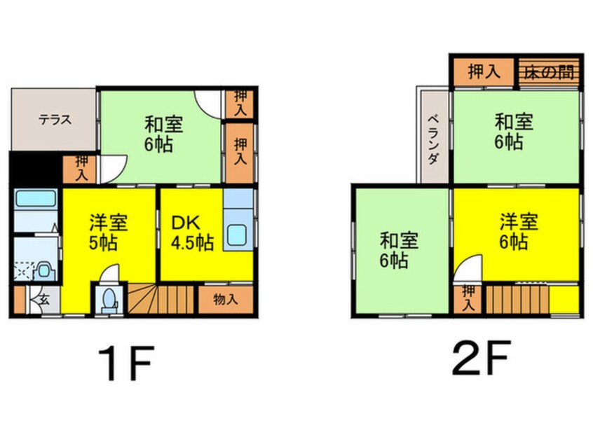 間取図 惣社2丁目貸家