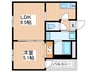 フジパレス門真大倉町サウス 1LDKの間取り