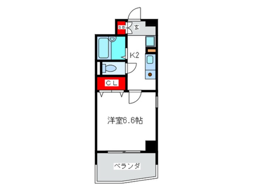 間取図 アンシャンテ南堀江