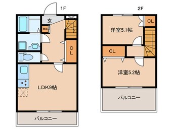 間取図 エルマージュ安朱