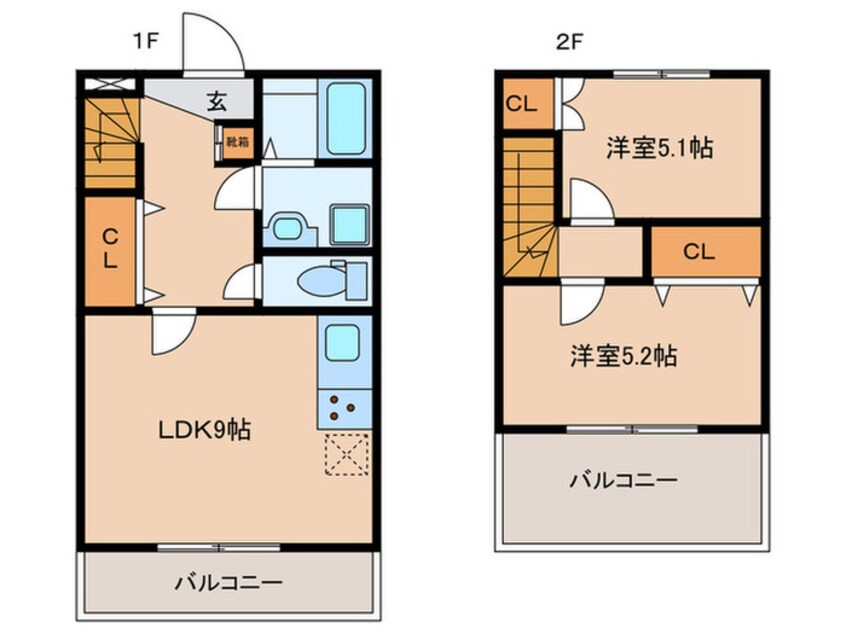 間取図 エルマージュ安朱