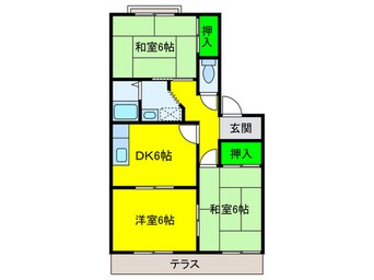 間取図 フレグランス荻野A