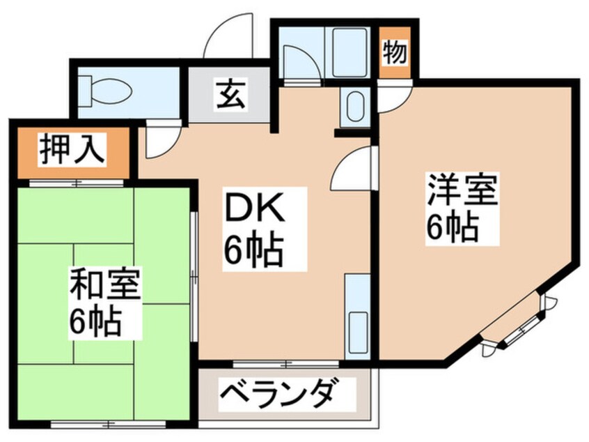 間取図 パステル南野