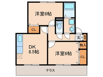 間取図 レ－クタウンＤ棟