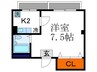 コンパートメント小太郎 1Kの間取り