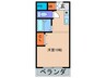 パレスコ－ト石橋 1Rの間取り