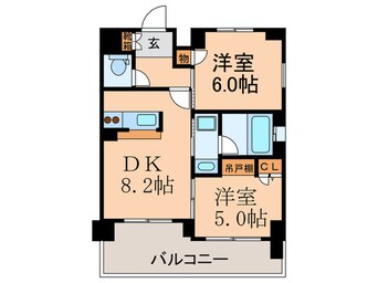 間取図 ｴｽﾃﾑﾌﾟﾗｻﾞ梅田中崎町Ⅲ(S1305)