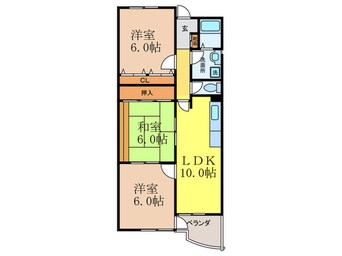 間取図 ウイングビュ－鮎川