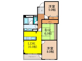 間取図 ウイングビュ－鮎川