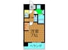 レークス大阪城イースト 1Kの間取り