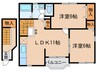 アフロスコート 2LDKの間取り