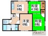濱澤ハイツ 3DKの間取り
