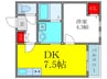 サニ－ヒル 1DKの間取り