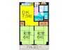 北邑ビル 2DKの間取り