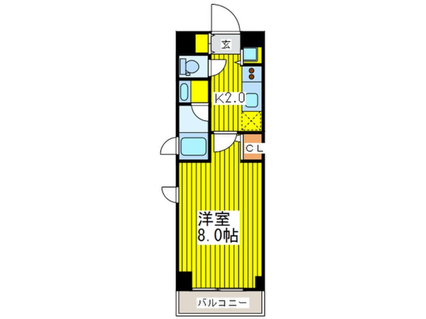 間取図 ＱＣフラット北堀江