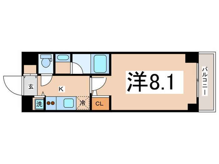 間取り図 ＱＣフラット北堀江