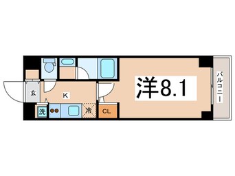 間取図 ＱＣフラット北堀江