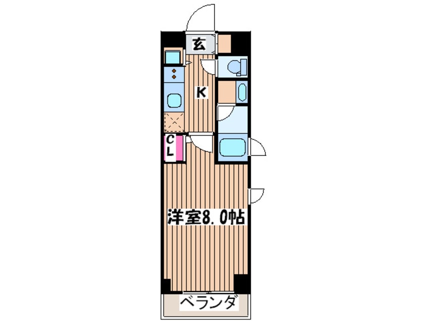 間取図 ＱＣフラット北堀江