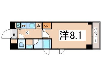 間取図 ＱＣフラット北堀江