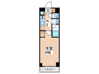 間取図 ＱＣフラット北堀江
