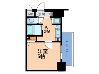 間取図 ﾌﾟﾚｻﾝｽ梅田北ﾊﾟﾜ-ｹﾞ-ﾄ(805)