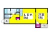 ブライトン三国ヶ丘 1LDKの間取り