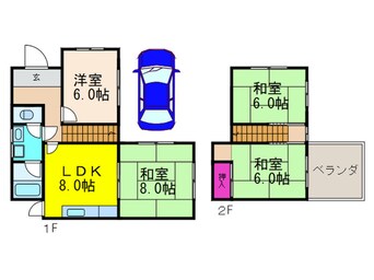 間取図 中原貸家