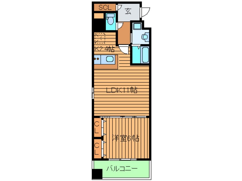 間取図 Ｓ-ＲＥＳＩＤＥＮＣＥ学園坂