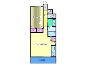 間取図 Ｓ-ＲＥＳＩＤＥＮＣＥ学園坂