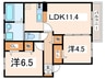シャルム 2LDKの間取り