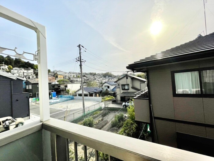 室内からの展望 ハイム鼓が滝