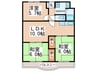 サンライズ弐番館 3LDKの間取り