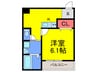 フジパレス長吉長原西Ⅲ番館 1Kの間取り