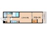 ALEGRIA大津 1LDKの間取り