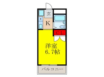 間取図 ＥＳＰＲＩＭＥ新大阪Ⅱ