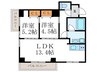 モンドール西院 2LDKの間取り