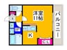 エストレノ 1Kの間取り