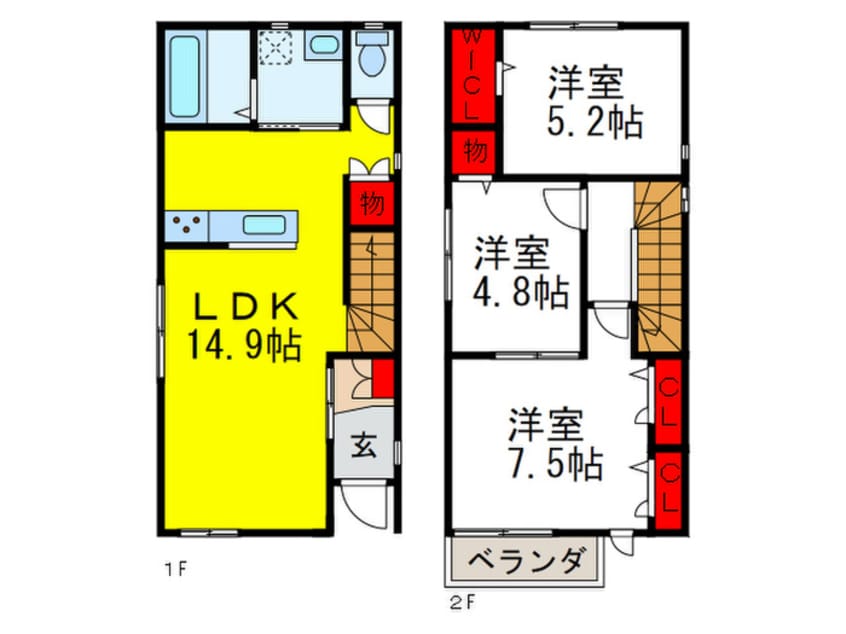 間取図 仮）豊中市上新田１賃貸住宅A