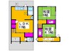 東大阪市上四条12-2貸家 2LDKの間取り