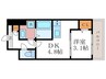 エクスフォート京都聚楽町 1DKの間取り