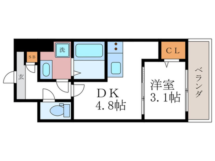 間取図 エクスフォート京都聚楽町