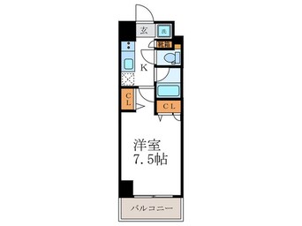 間取図 ｸﾘｽﾀﾙｸﾞﾗﾝﾂ西大路御池(506)