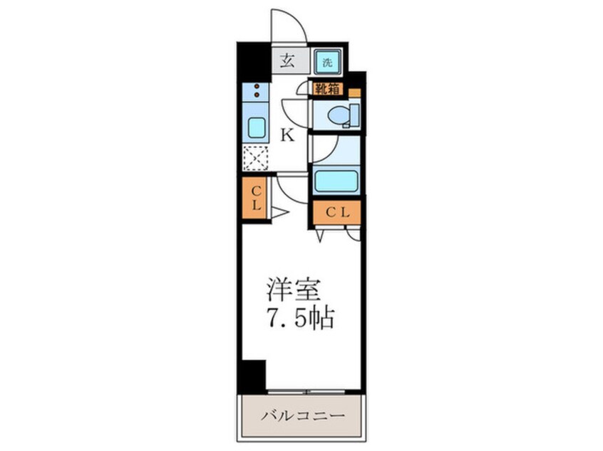 間取図 ｸﾘｽﾀﾙｸﾞﾗﾝﾂ西大路御池(506)
