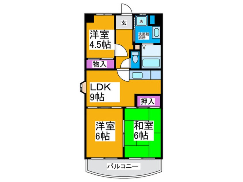 間取図 アミ－ル西野