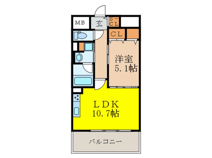 間取図 プログレッセ新大阪