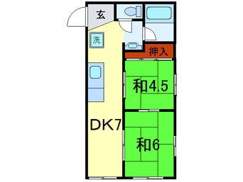 間取図 風見鶏第一フラワ－館
