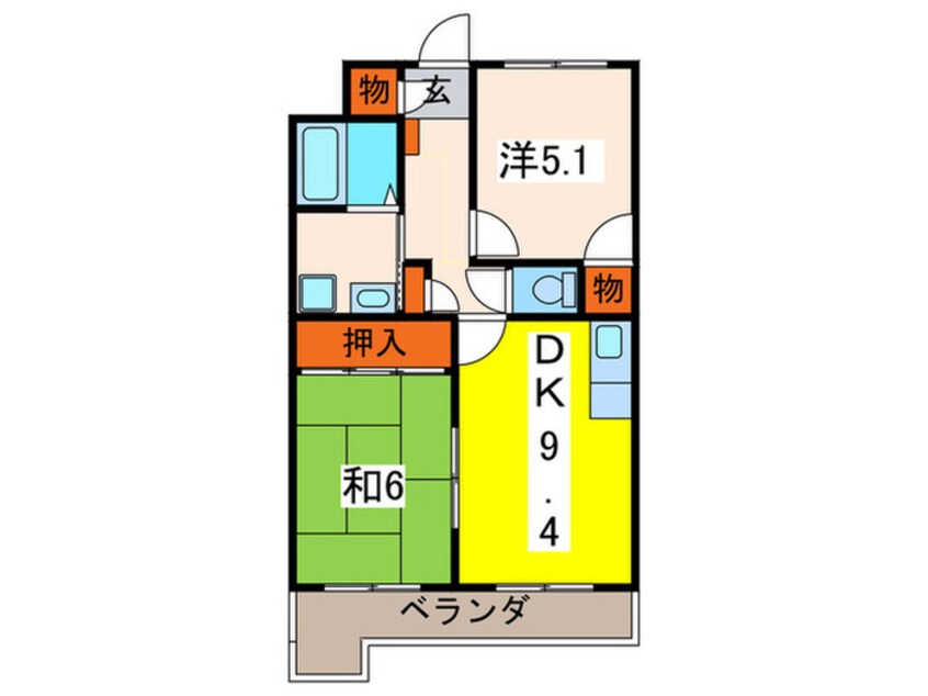 間取図 アルカディア宝塚（２０２）