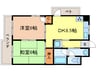 セレナ夙川(210) 2DKの間取り